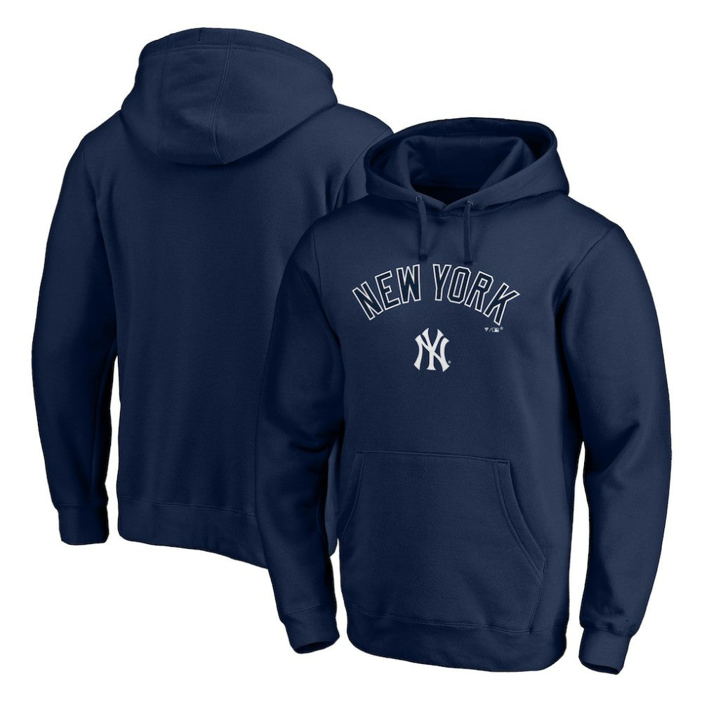 New York Yankees Team Lock Up Wordmark Pullover Hoodie - MLB