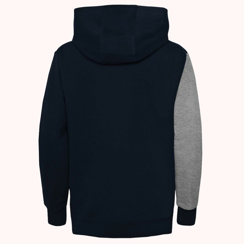 Seattle Kraken Youth Unrivaled Pullover Hoodie - Heather Gray/Deep Sea Blue - NHL