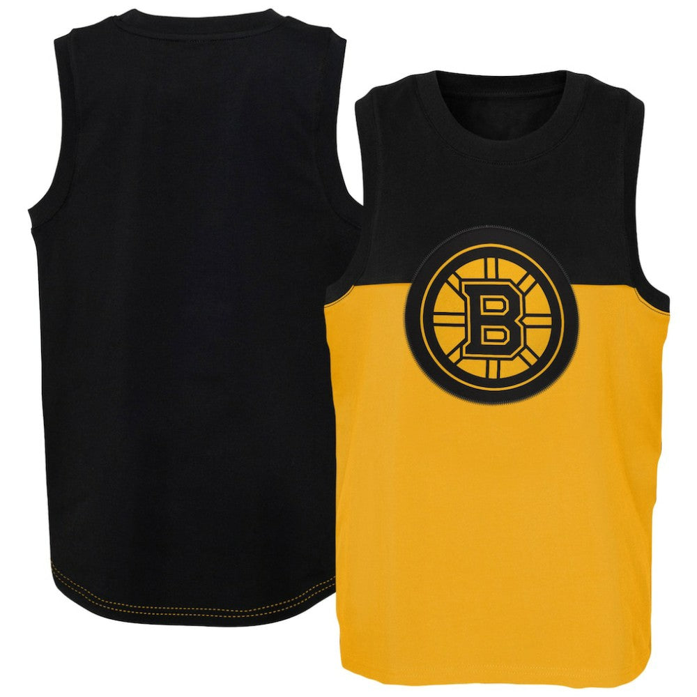 Boston Bruins Youth Revitalize Tank Top - Gold/Black - NHL