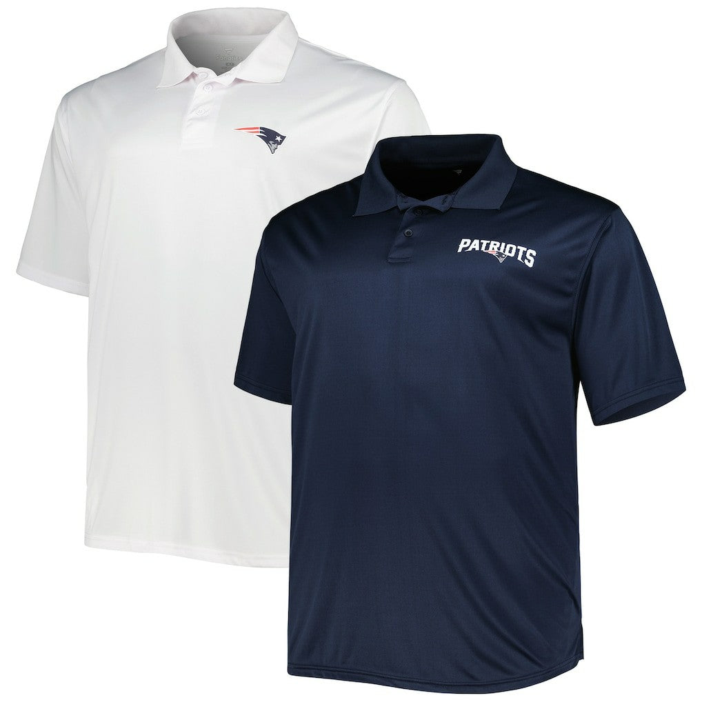 New England Patriots Solid Two-Pack Polo Set Navy/White | Fanatics