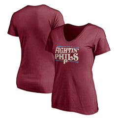 Philadelphia Phillies Women's Fightin' Phils V-Neck T-Shirt - MLB