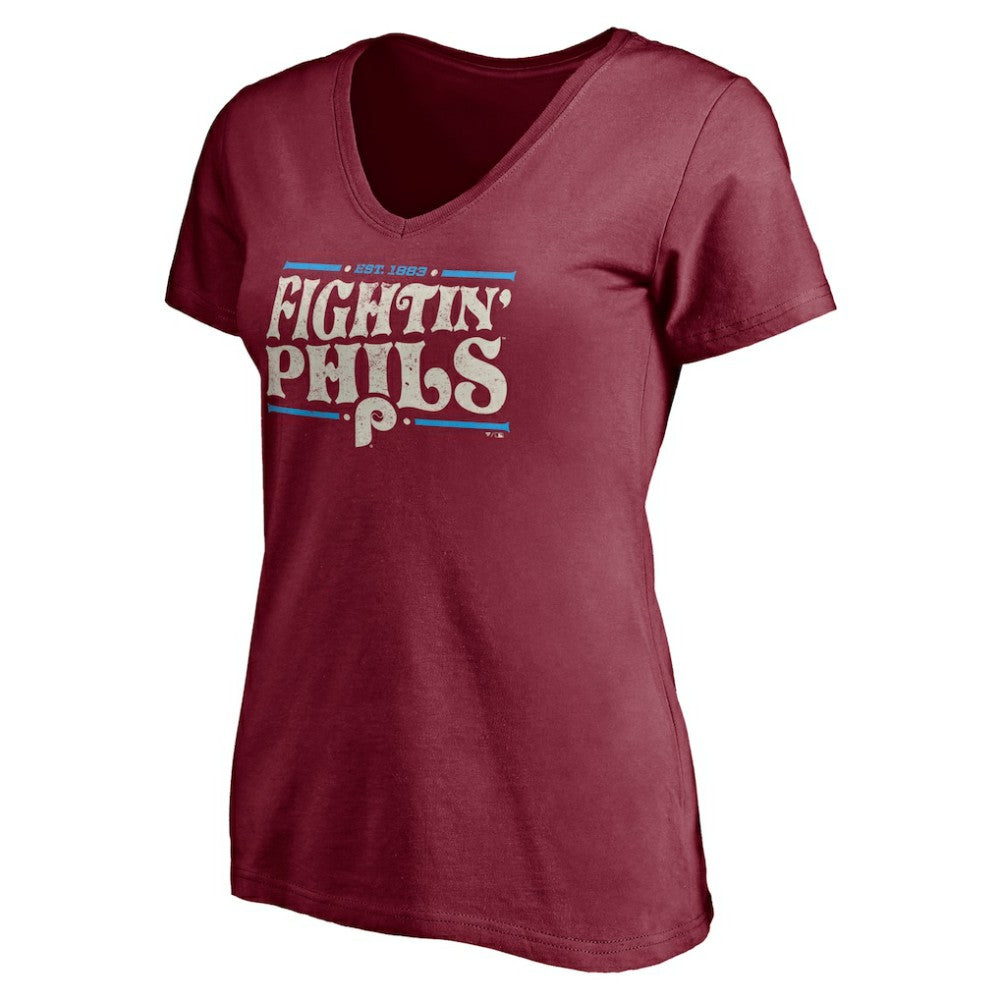Philadelphia Phillies Women's Fightin' Phils V-Neck T-Shirt - MLB