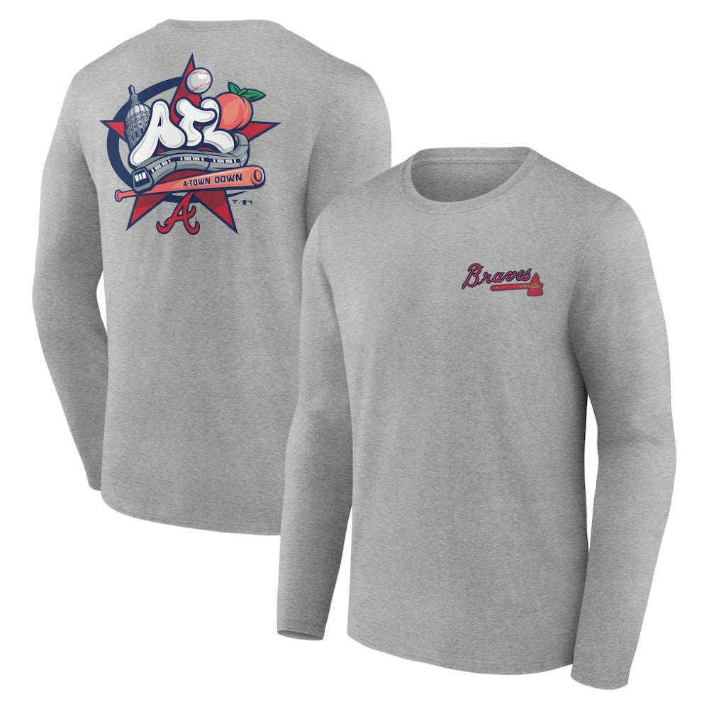 Atlanta Braves Nice Kicks Long Sleeve T-Shirt - MLB