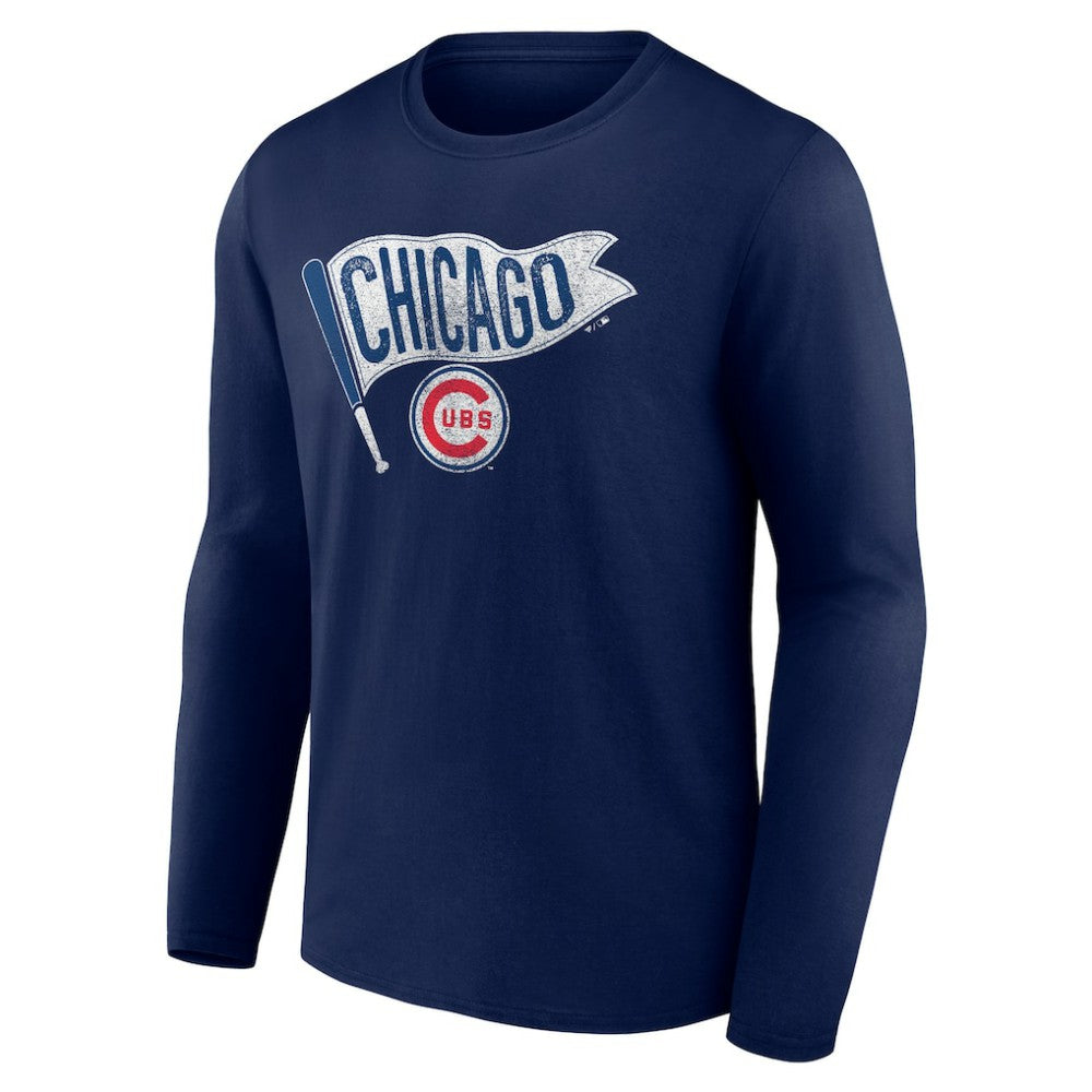 Chicago Cubs Flag Long Sleeve T-Shirt - MLB