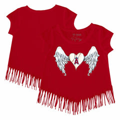 Los Angeles Angels Tiny Turnip Girls Youth Angel Wings Fringe T-Shirt - MLB