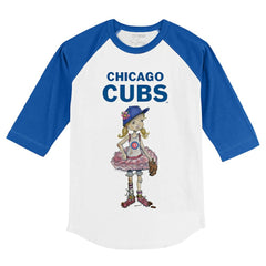 Chicago Cubs Tiny Turnip Youth Babes 3/4-Sleeve Raglan T-Shirt - MLB