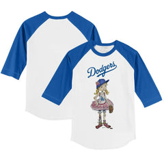 Los Angeles Dodgers Tiny Turnip Youth Babes 3/4-Sleeve Raglan T-Shirt - MLB