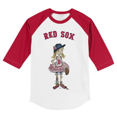 Boston Red Sox Tiny Turnip Youth Babes 3/4-Sleeve Raglan T-Shirt - MLB
