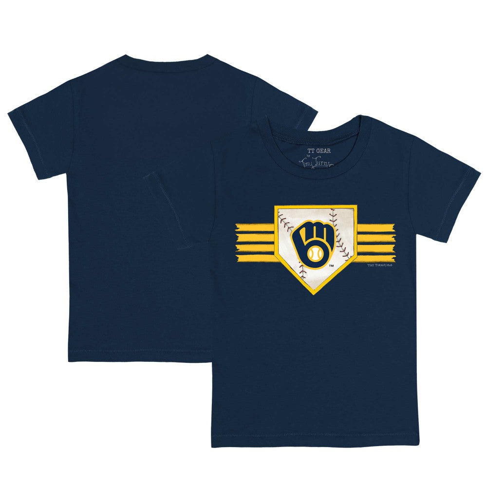 Milwaukee Brewers Tiny Turnip Youth Base Stripe T-Shirt - MLB