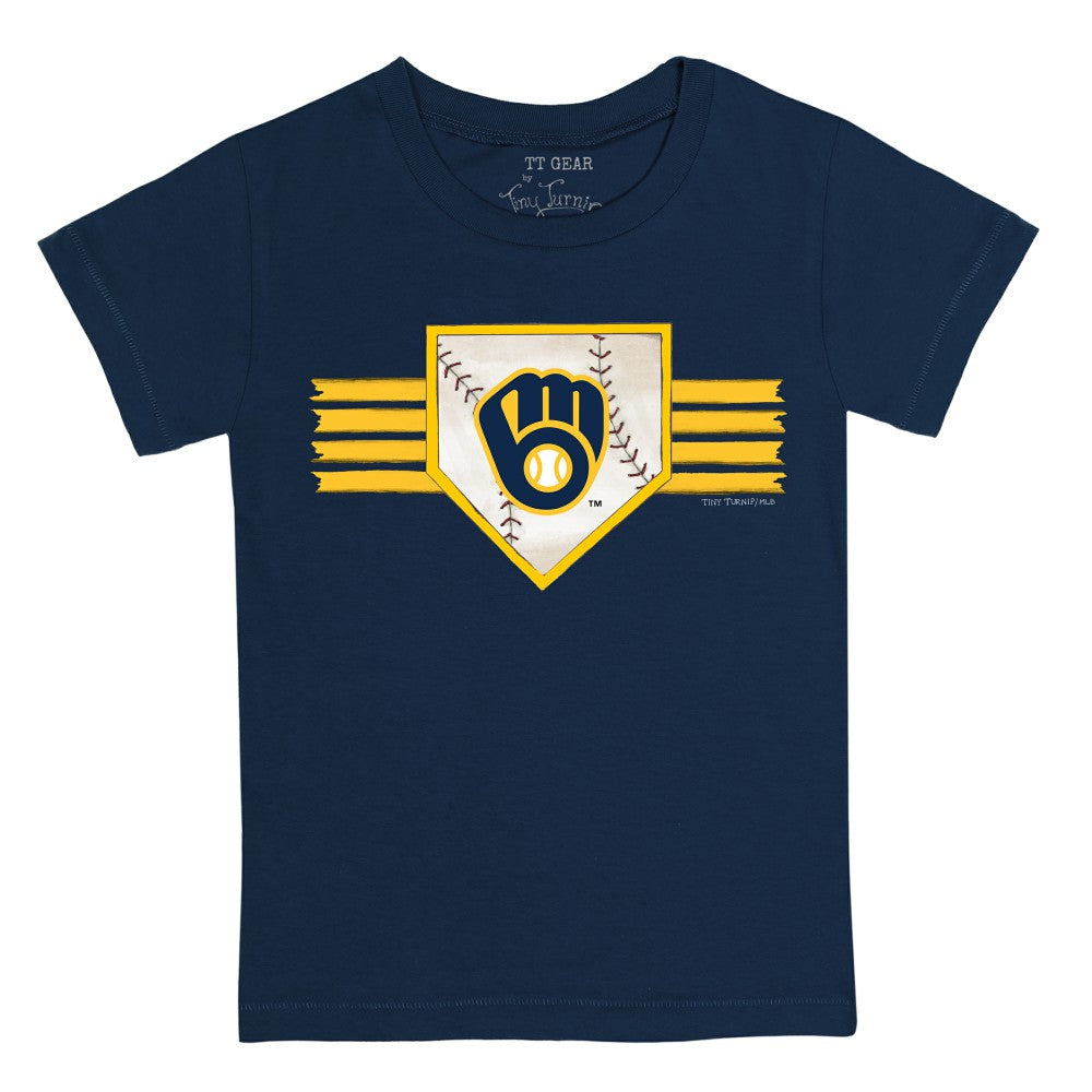 Milwaukee Brewers Tiny Turnip Youth Base Stripe T-Shirt - MLB