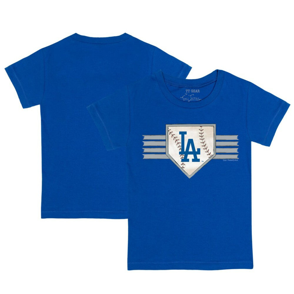 Los Angeles Dodgers Tiny Turnip Youth Base Stripe T-Shirt - MLB