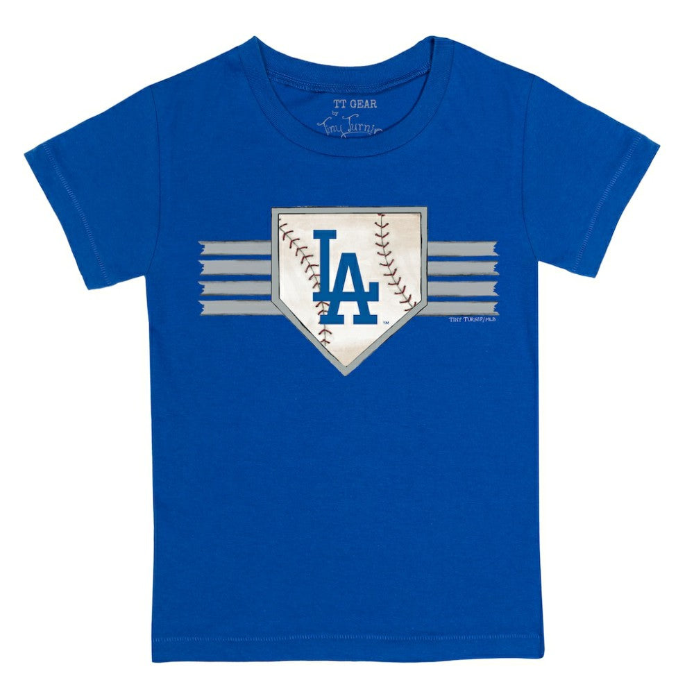 Los Angeles Dodgers Tiny Turnip Youth Base Stripe T-Shirt - MLB
