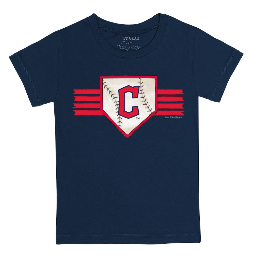 Cleveland Guardians Tiny Turnip Youth Base Stripe T-Shirt - MLB
