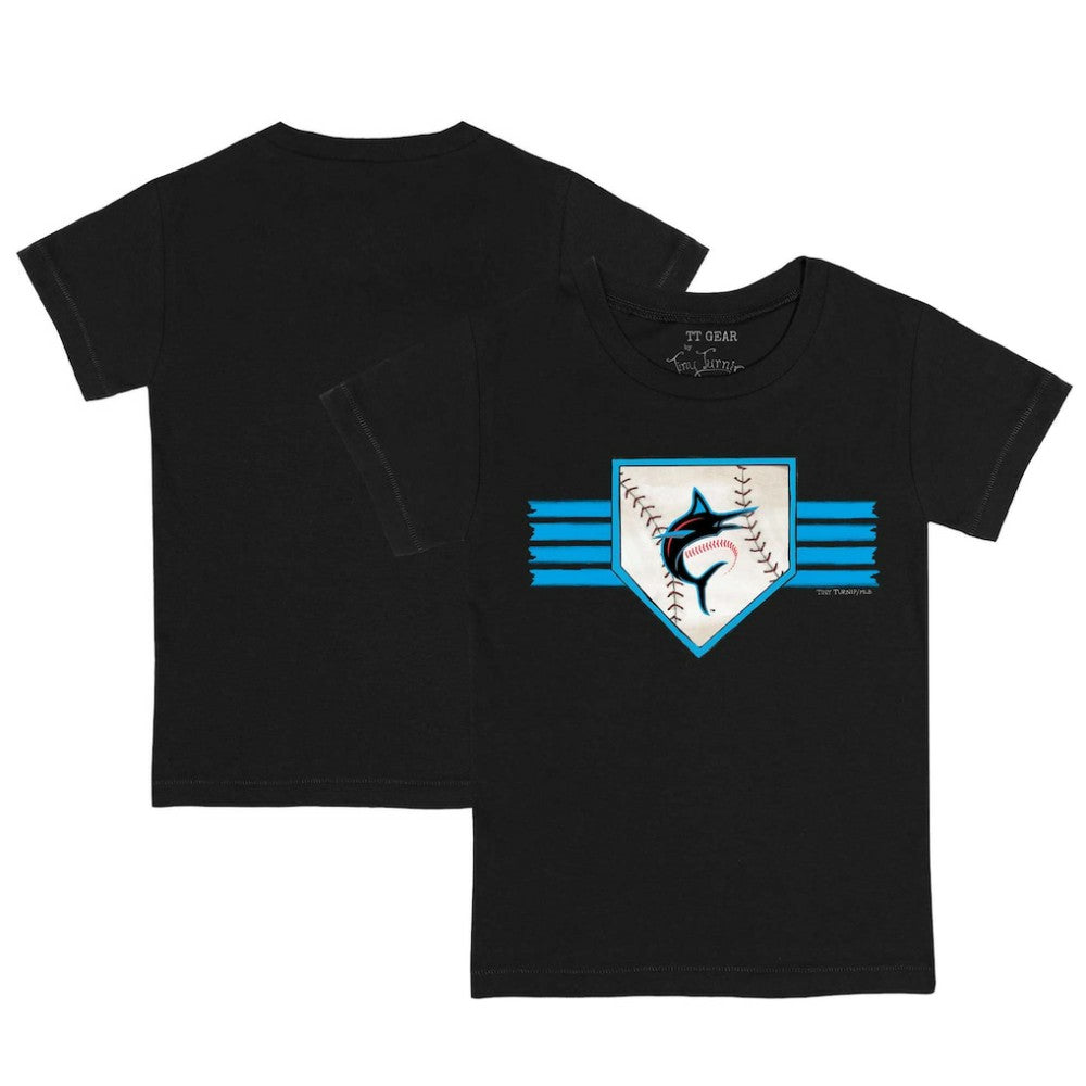 Miami Marlins Tiny Turnip Youth Base Stripe T-Shirt - MLB