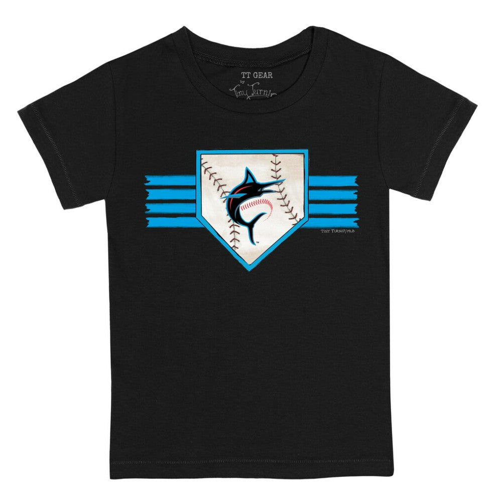 Miami Marlins Tiny Turnip Youth Base Stripe T-Shirt - MLB