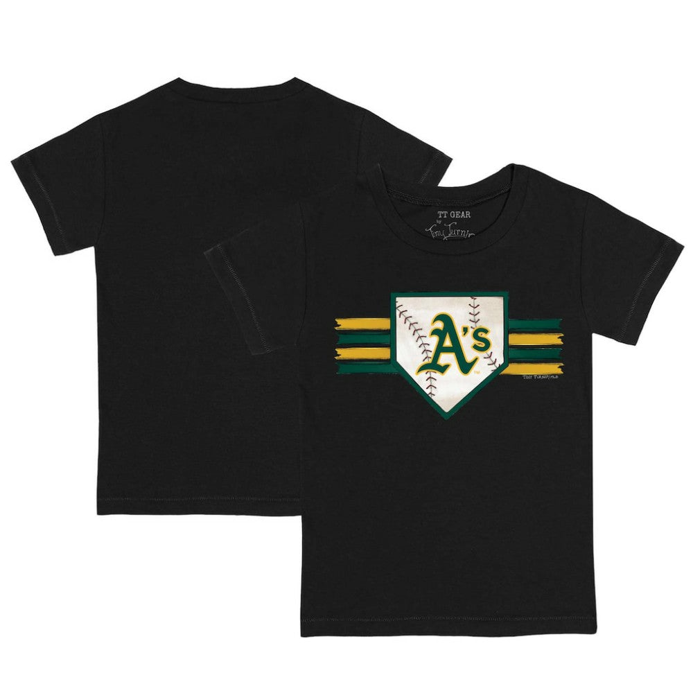 Athletics Tiny Turnip Youth Base Stripe T-Shirt - MLB