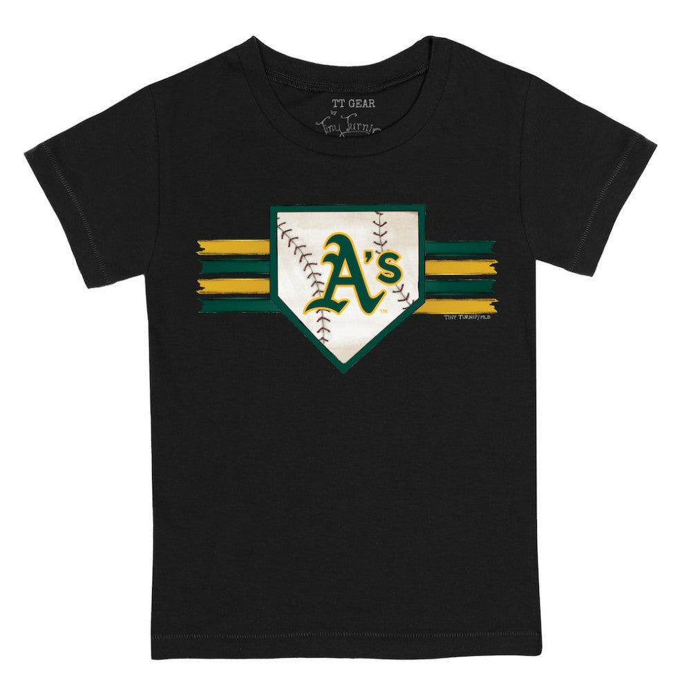 Athletics Tiny Turnip Youth Base Stripe T-Shirt - MLB