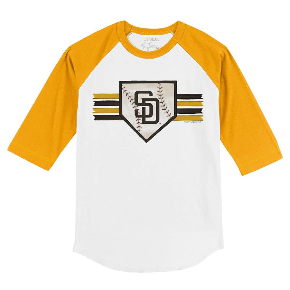 San Diego Padres Tiny Turnip Youth Base Stripe 3/4-Sleeve Raglan T-Shirt - MLB
