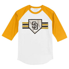 San Diego Padres Tiny Turnip Youth Base Stripe 3/4-Sleeve Raglan T-Shirt - MLB