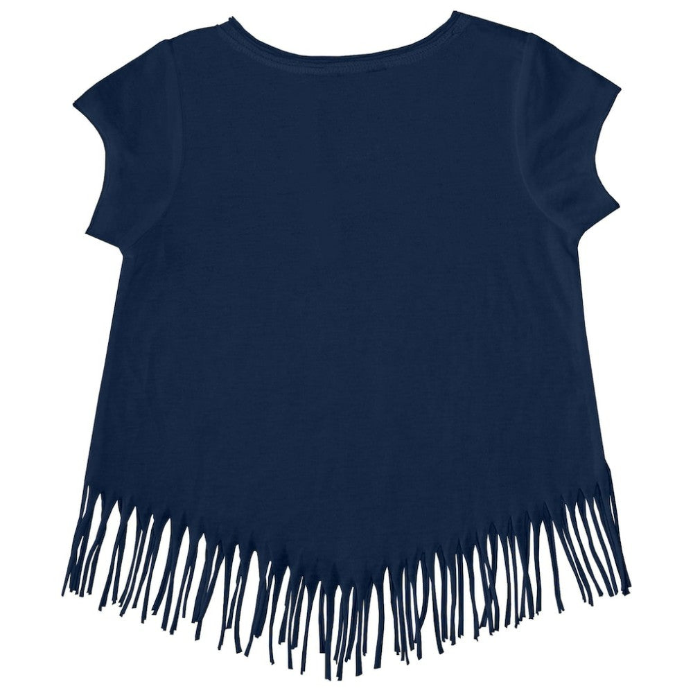 Houston Astros Tiny Turnip Girls Youth Baseball Bow Fringe T-Shirt - MLB