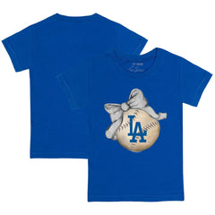 Los Angeles Dodgers Tiny Turnip Youth Baseball Bow T-Shirt - MLB