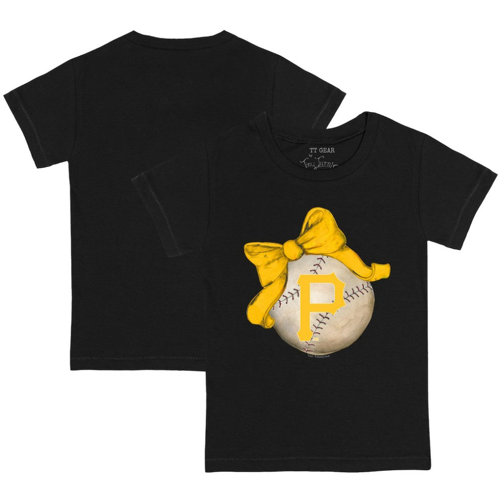 Pittsburgh Pirates Tiny Turnip Youth Baseball Bow T-Shirt - MLB