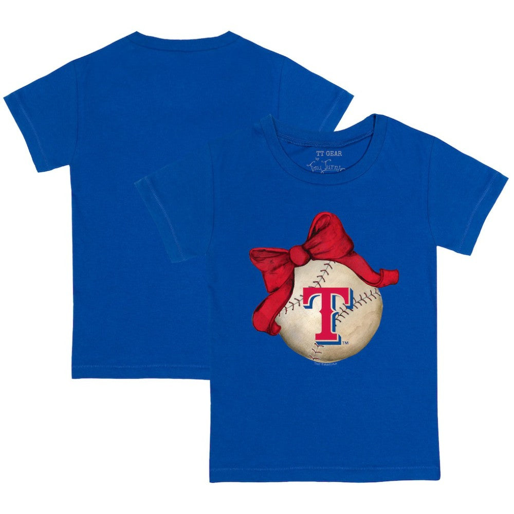 Texas Rangers Tiny Turnip Youth Baseball Bow T-Shirt - MLB