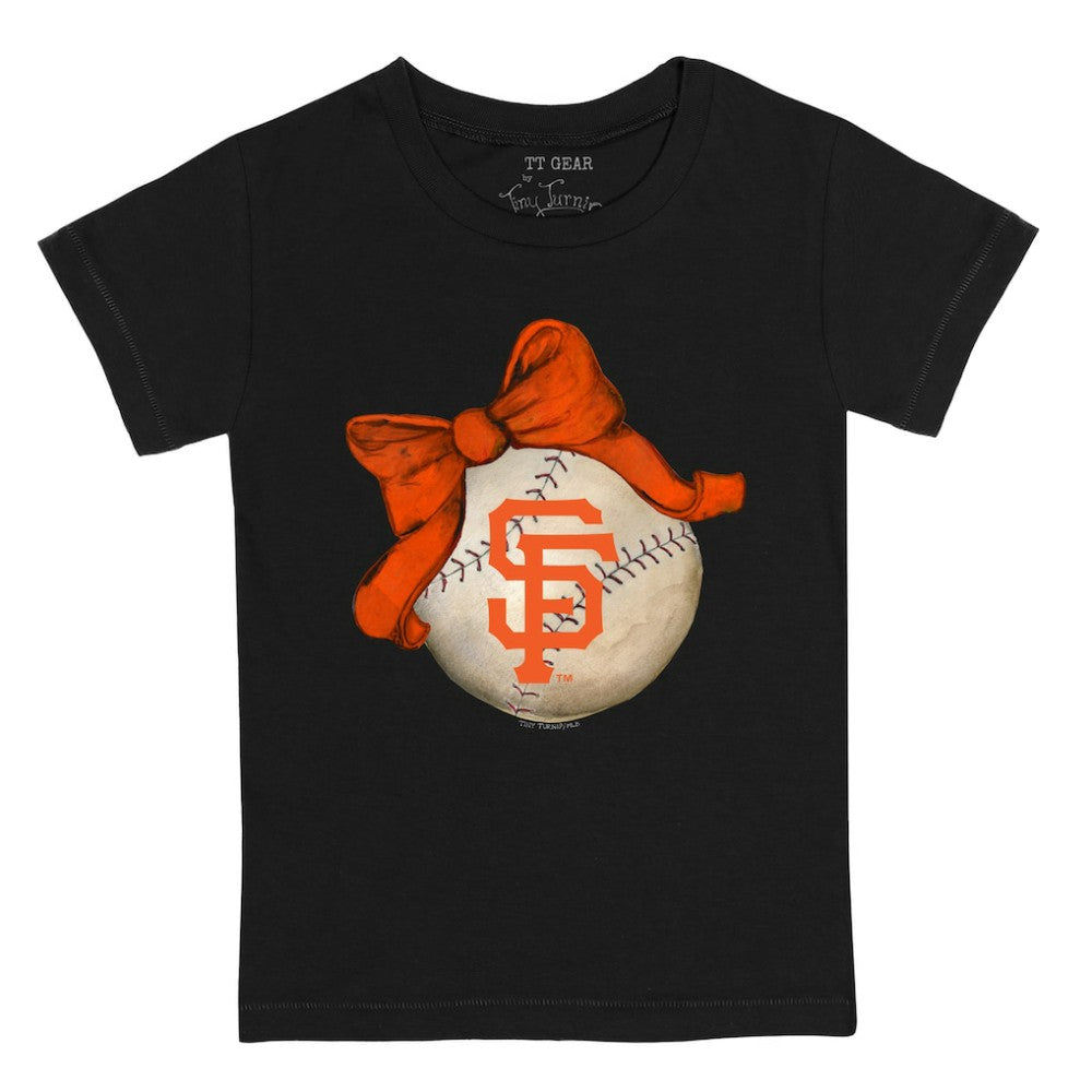 San Francisco Giants Tiny Turnip Youth Baseball Bow T-Shirt - MLB
