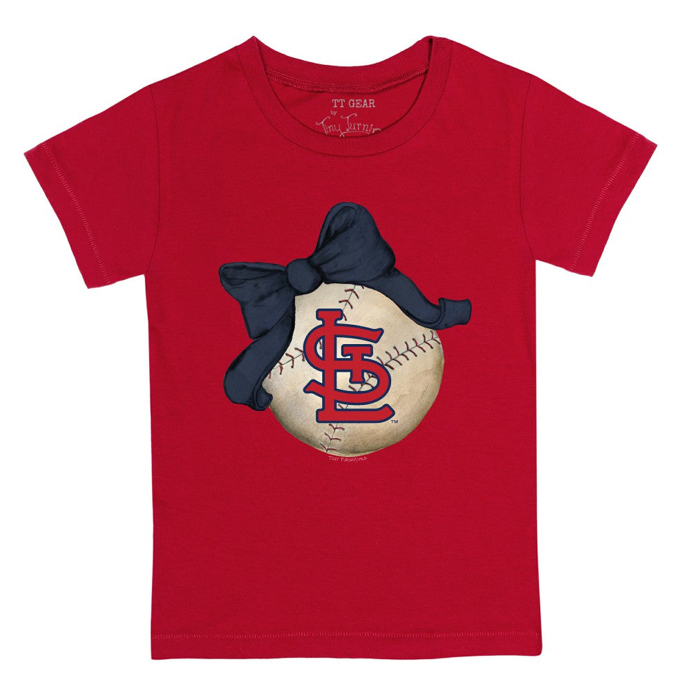 St. Louis Cardinals Tiny Turnip Youth Baseball Bow T-Shirt - MLB