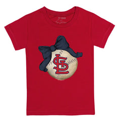 St. Louis Cardinals Tiny Turnip Youth Baseball Bow T-Shirt - MLB