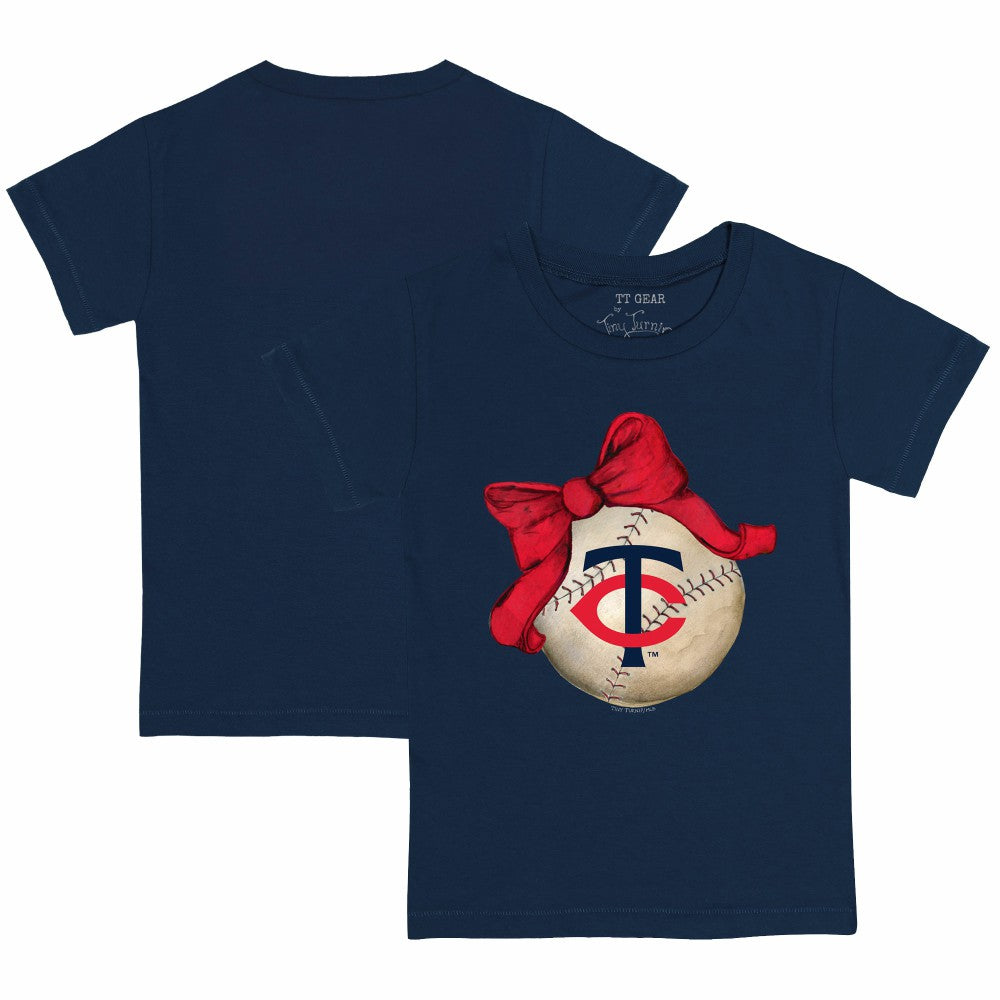 Minnesota Twins Tiny Turnip Youth Baseball Bow T-Shirt - MLB