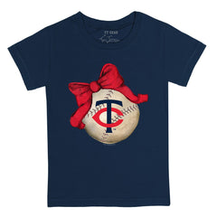 Minnesota Twins Tiny Turnip Youth Baseball Bow T-Shirt - MLB
