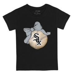 Chicago White Sox Tiny Turnip Youth Baseball Bow T-Shirt - MLB
