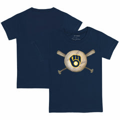 Milwaukee Brewers Tiny Turnip Youth Baseball Cross Bats T-Shirt - MLB
