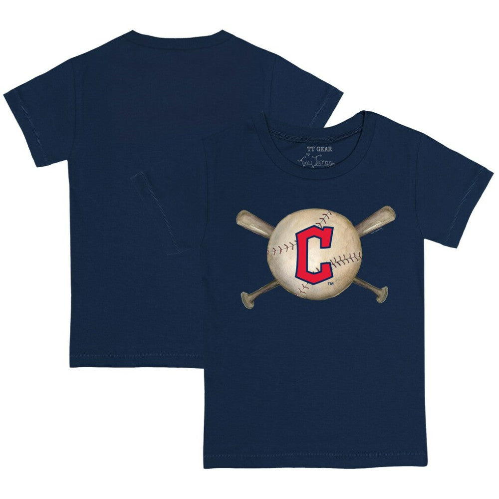 Cleveland Guardians Tiny Turnip Youth Baseball Cross Bats T-Shirt - MLB