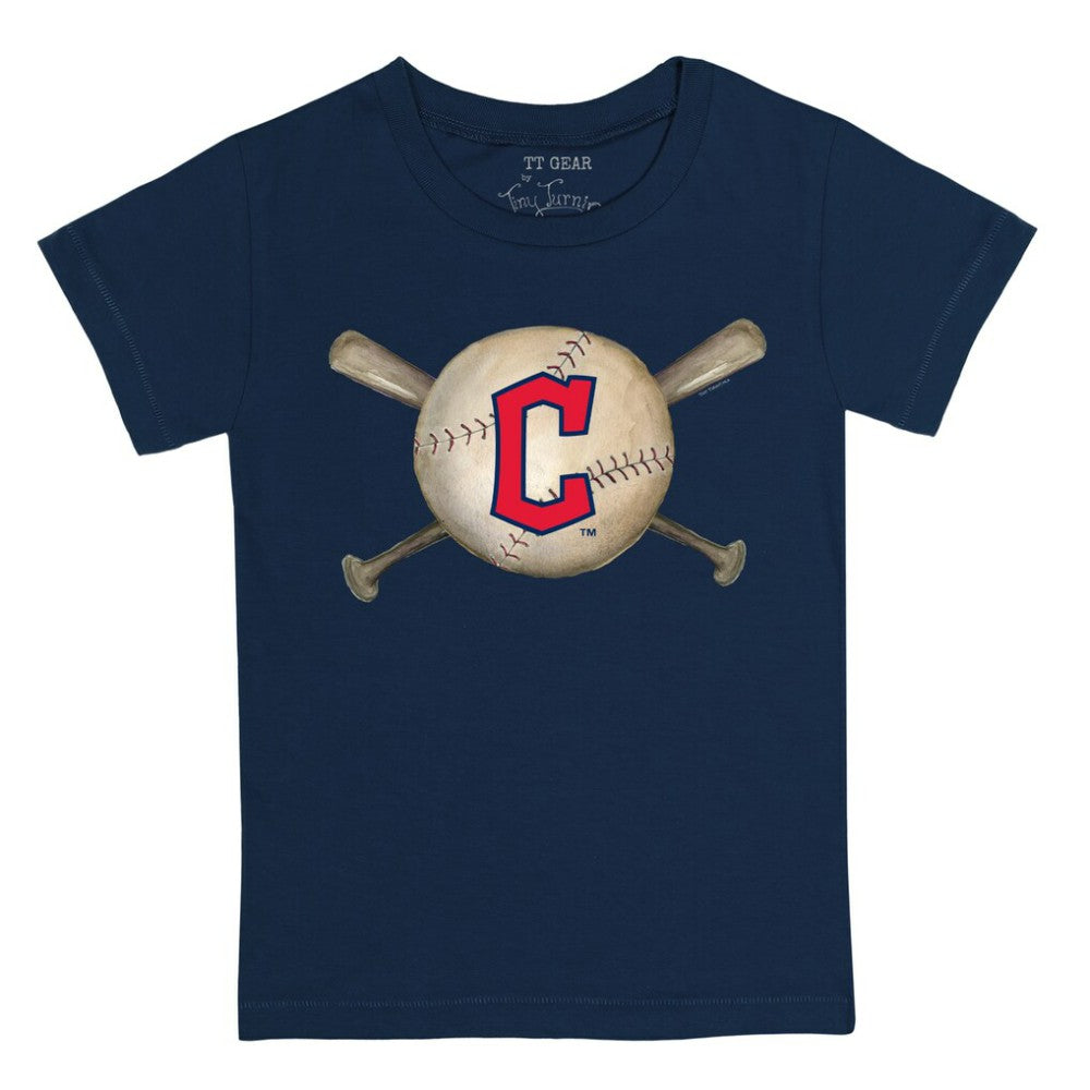 Cleveland Guardians Tiny Turnip Youth Baseball Cross Bats T-Shirt - MLB