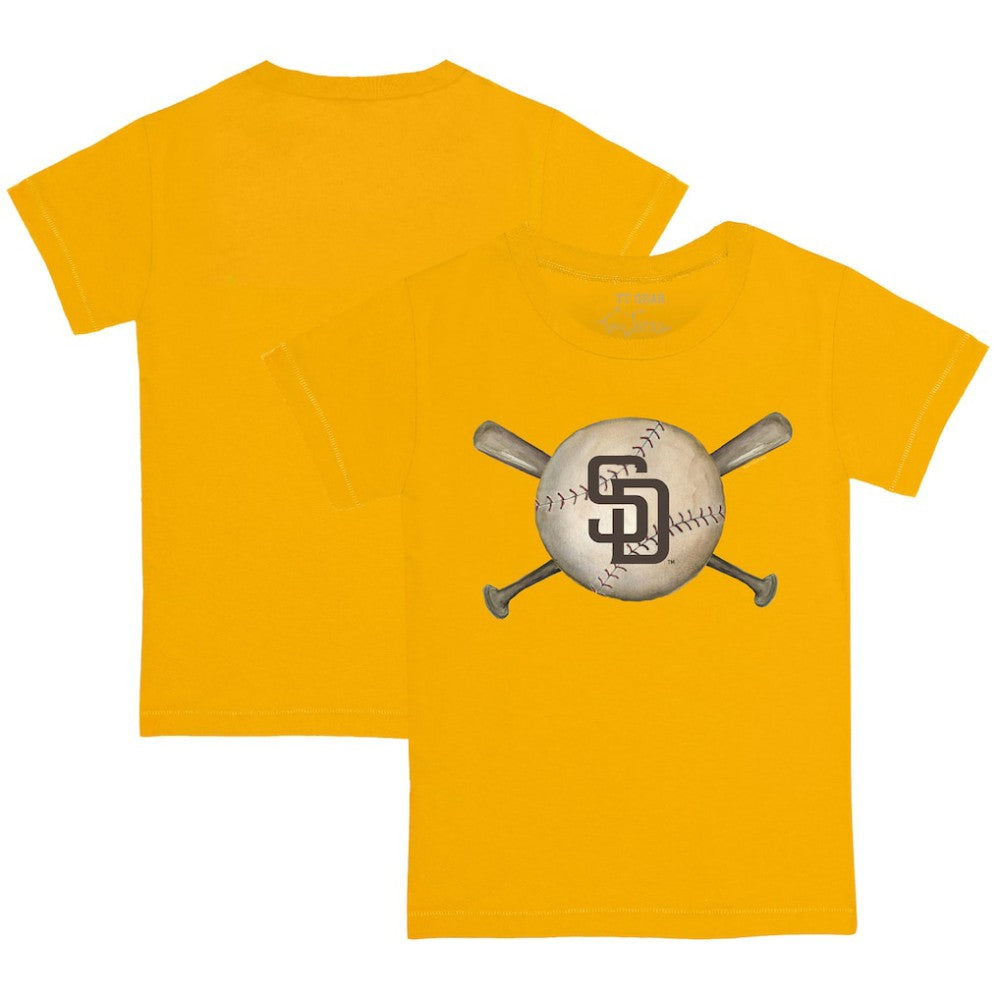 San Diego Padres Tiny Turnip Youth Baseball Cross Bats T-Shirt - MLB