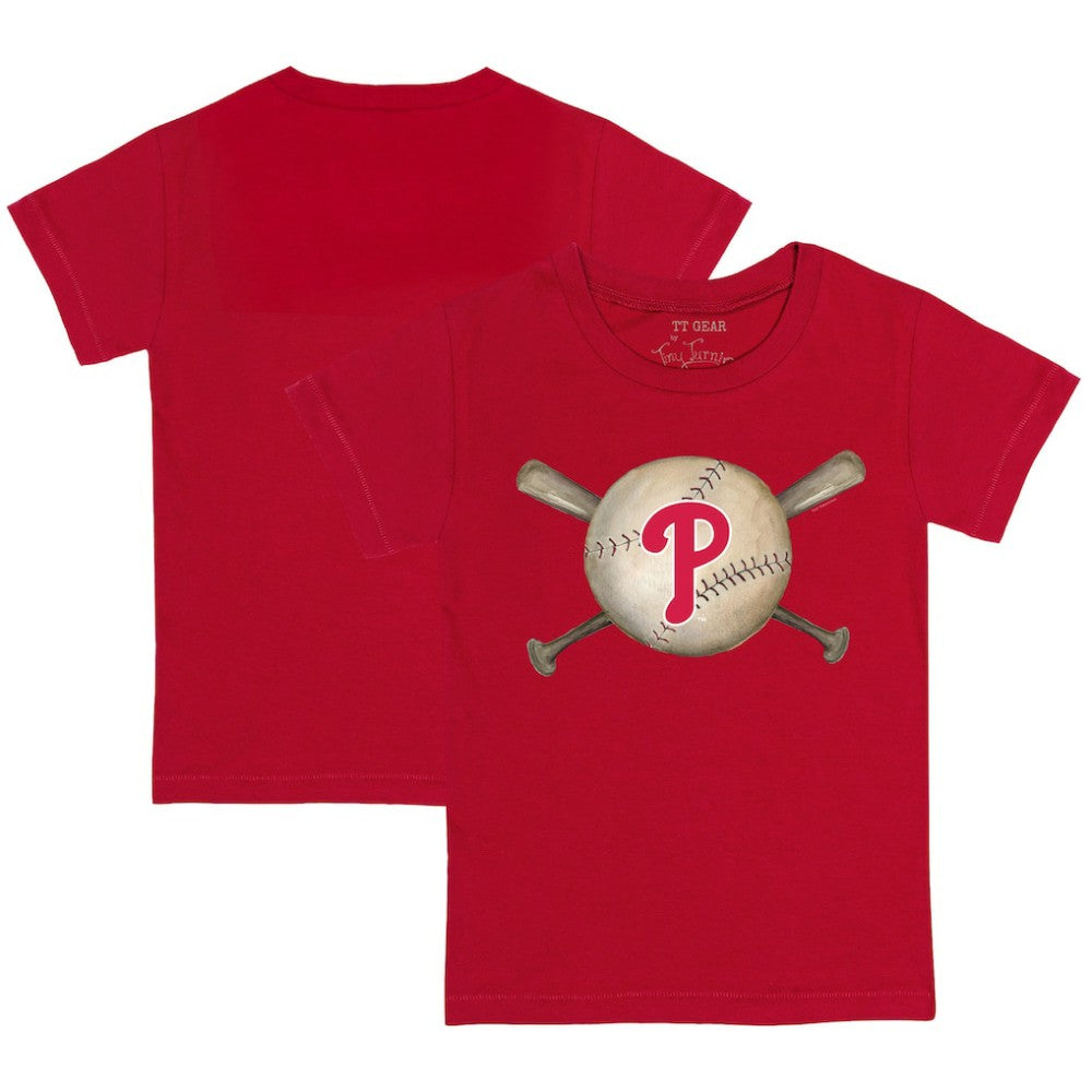 Philadelphia Phillies Tiny Turnip Youth Baseball Cross Bats T-Shirt - MLB