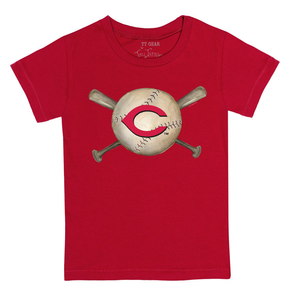 Cincinnati Reds Tiny Turnip Youth Baseball Cross Bats T-Shirt - MLB