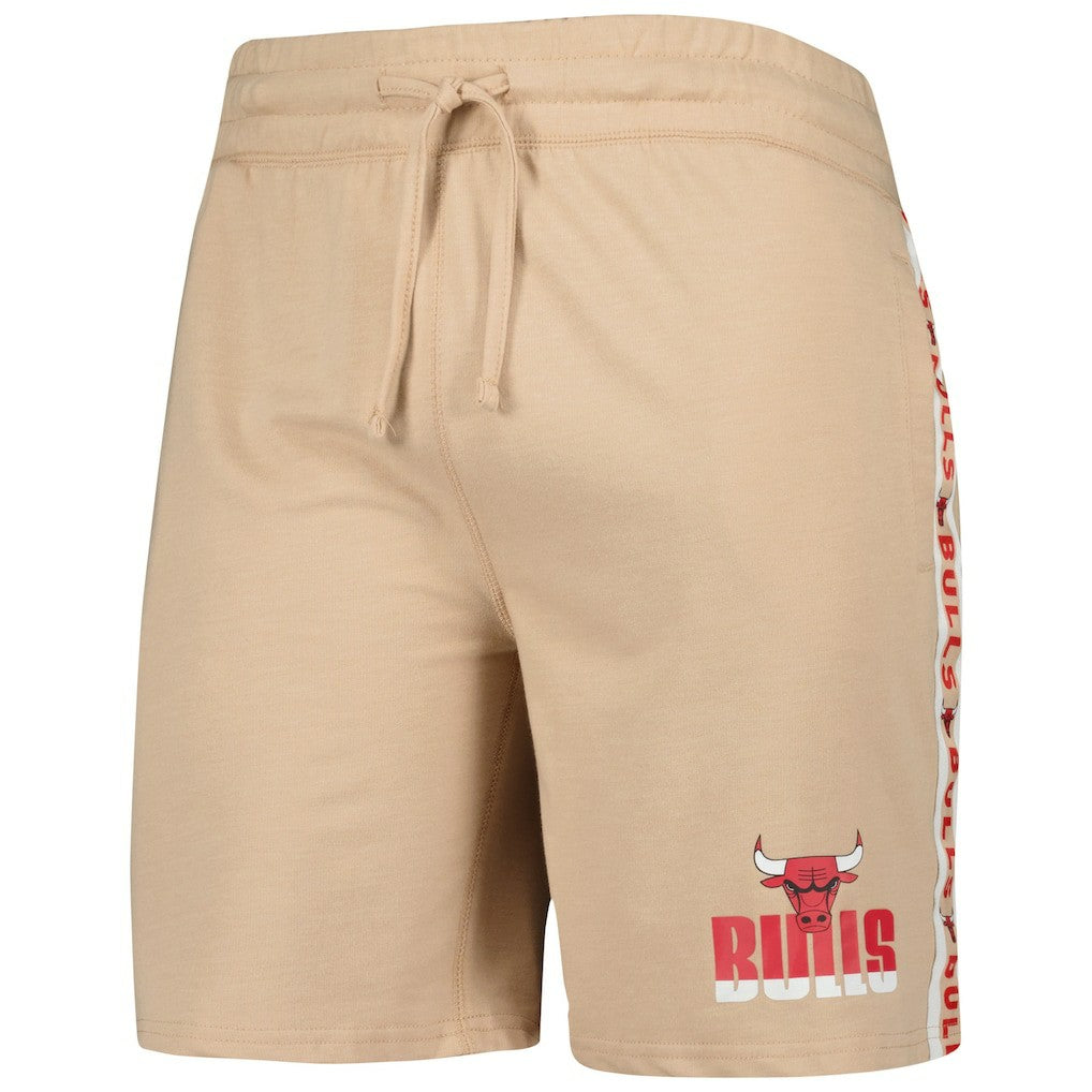 Chicago Bulls Concepts Sport Team Stripe Shorts Tan - NBA