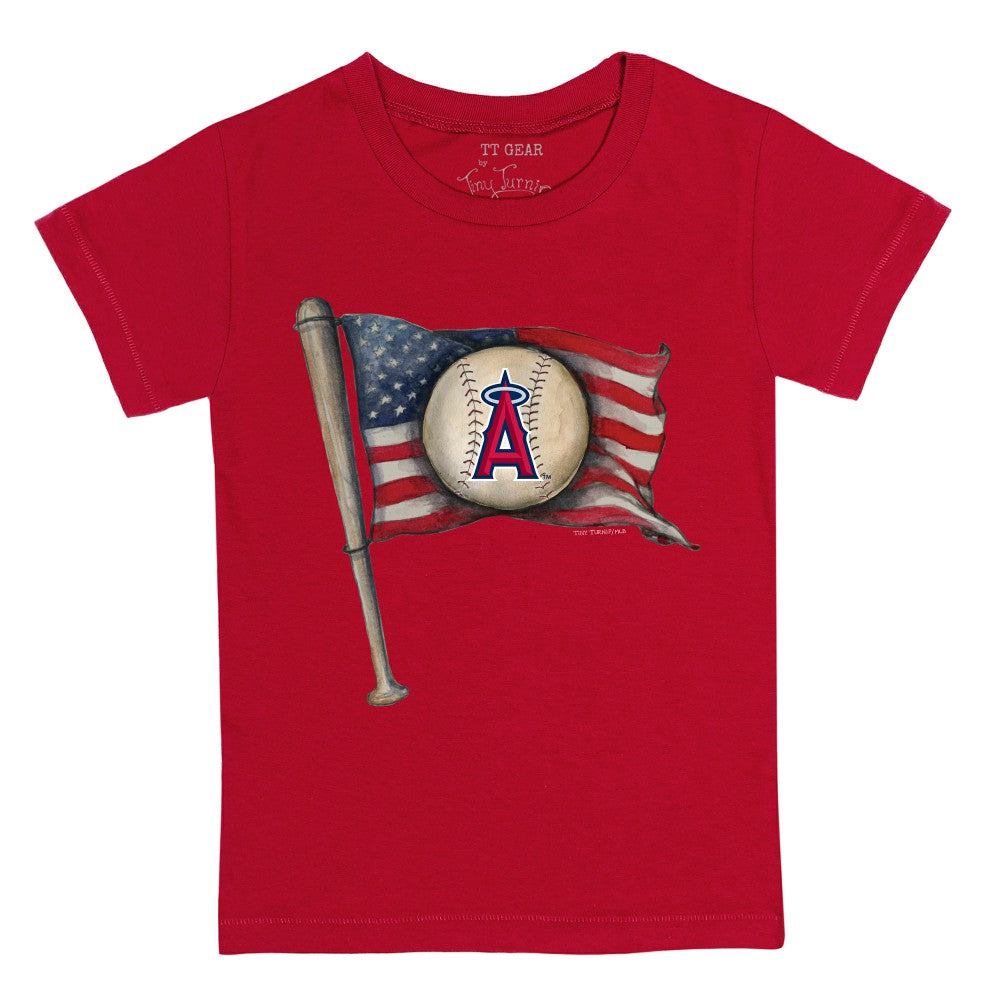 Los Angeles Angels Tiny Turnip Youth Baseball Flag T-Shirt - MLB