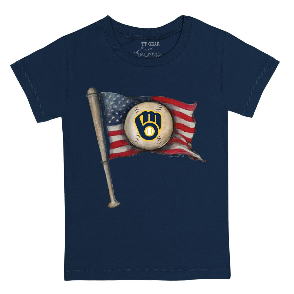 Milwaukee Brewers Tiny Turnip Youth Baseball Flag T-Shirt - MLB