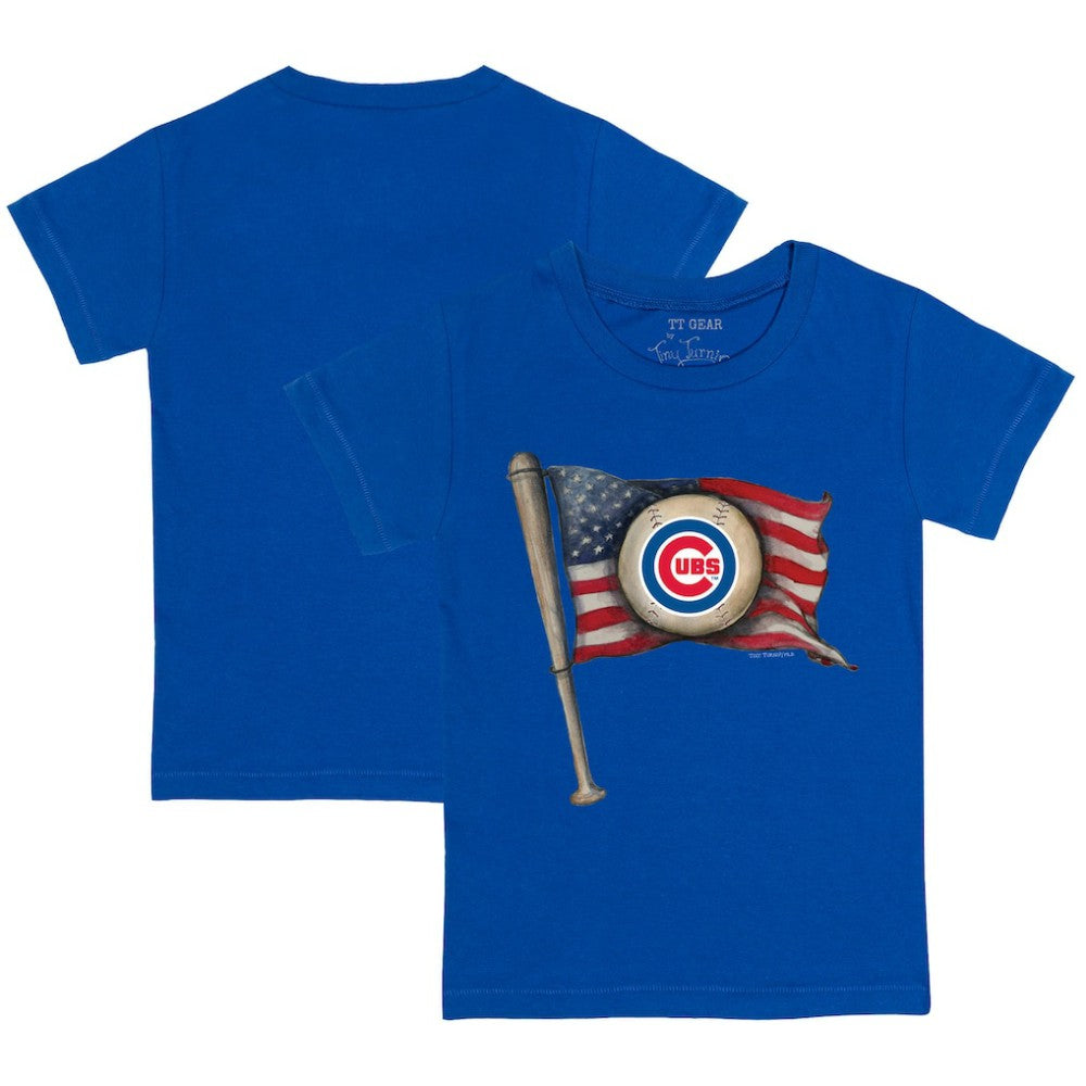 Chicago Cubs Tiny Turnip Youth Baseball Flag T-Shirt - MLB