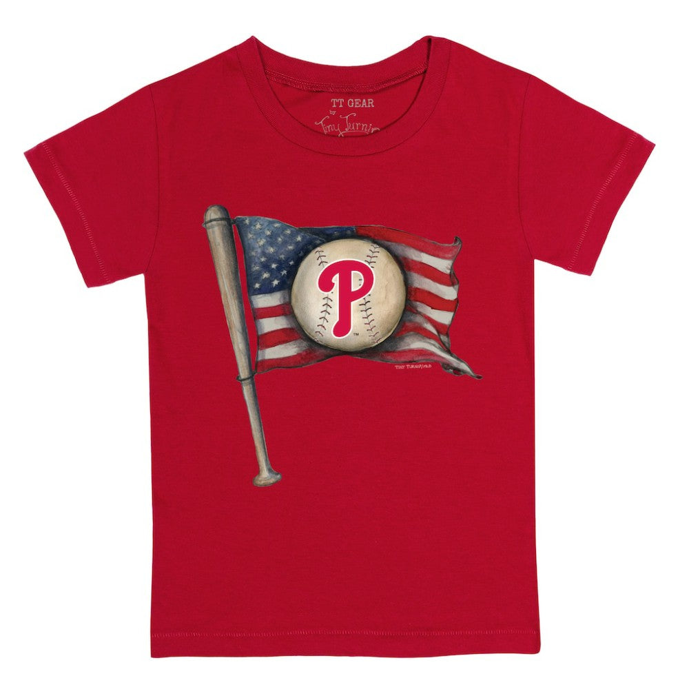 Philadelphia Phillies Tiny Turnip Youth Baseball Flag T-Shirt - MLB