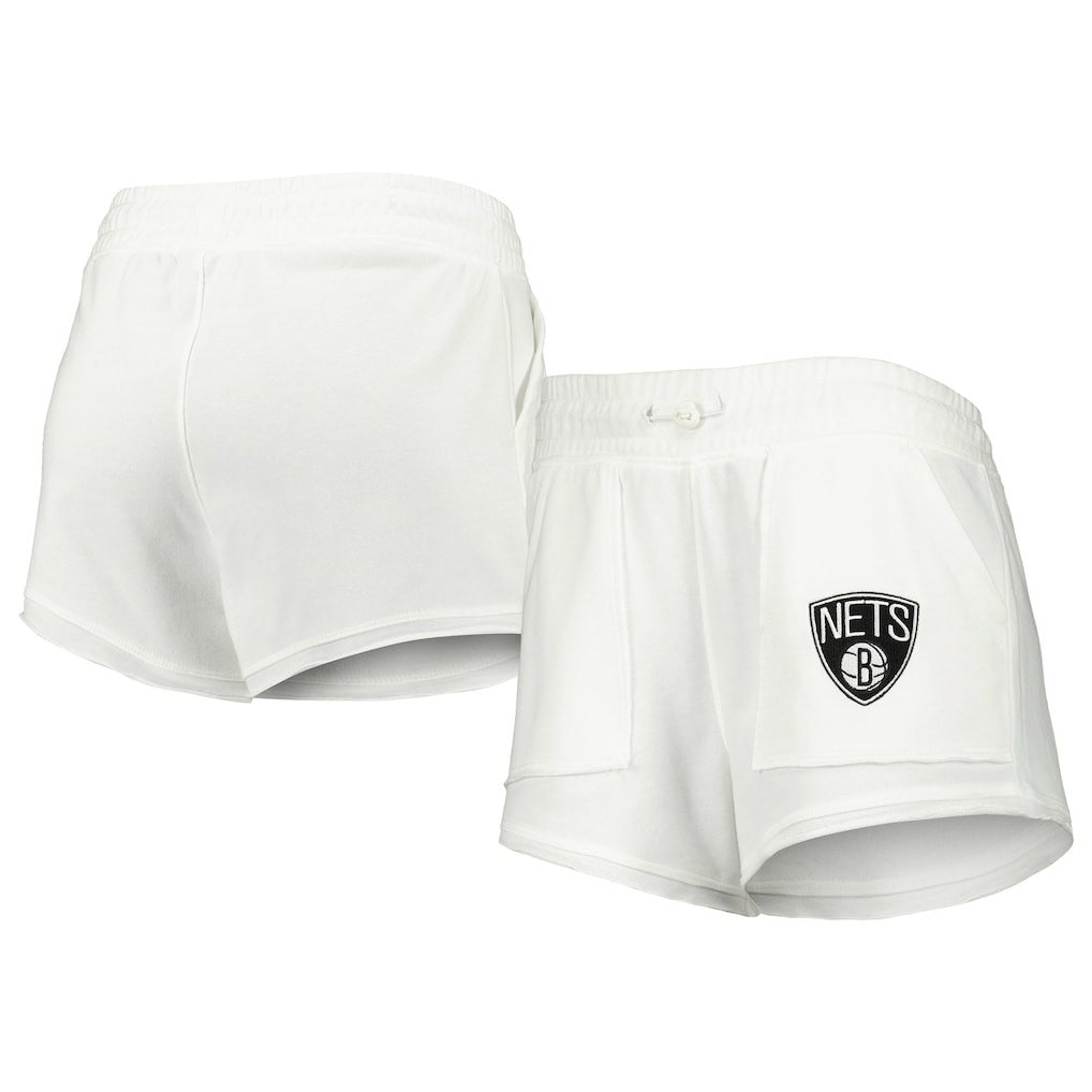 Brooklyn Nets Concepts Sport Women's Sunray Shorts White - NBA