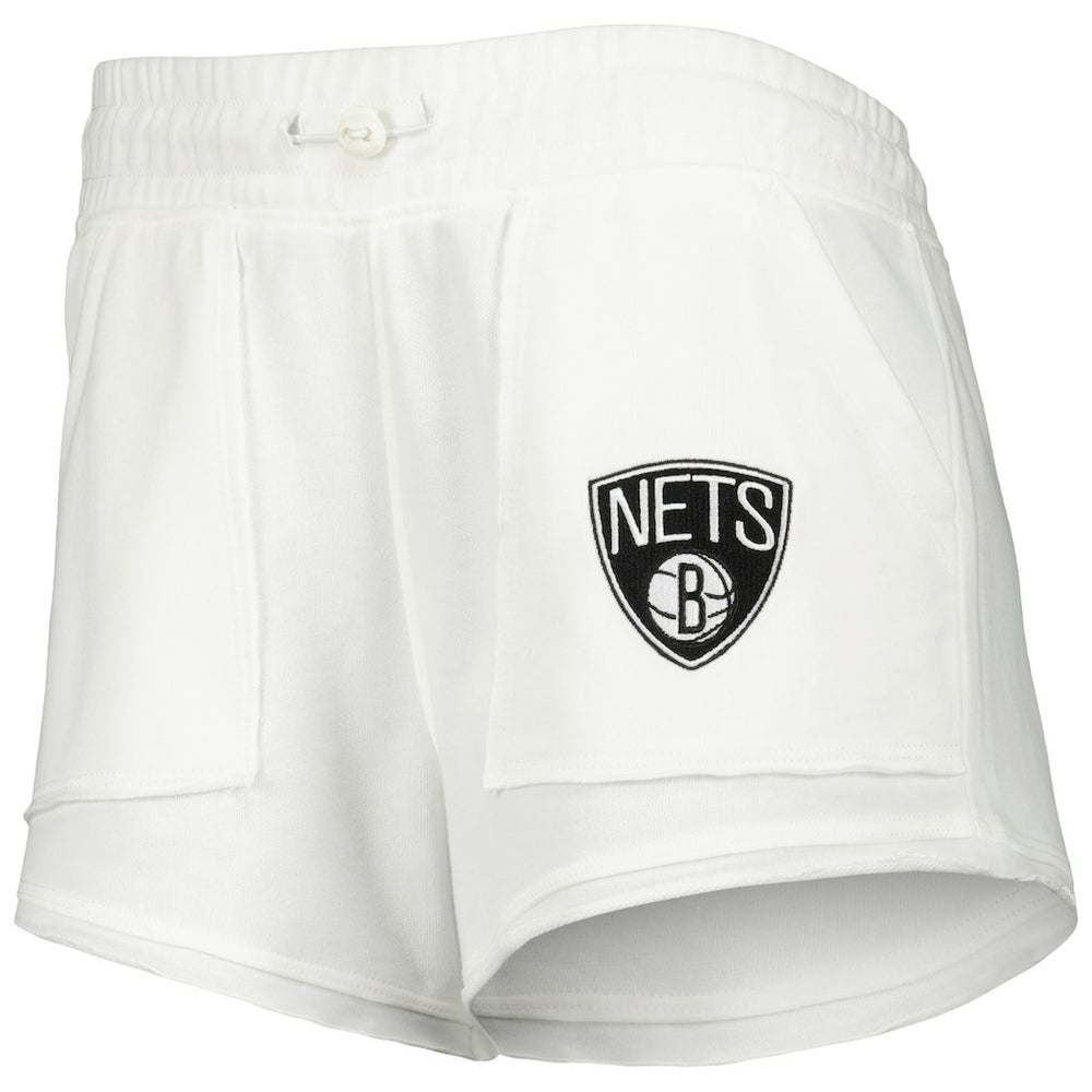 Brooklyn Nets Concepts Sport Women's Sunray Shorts White - NBA