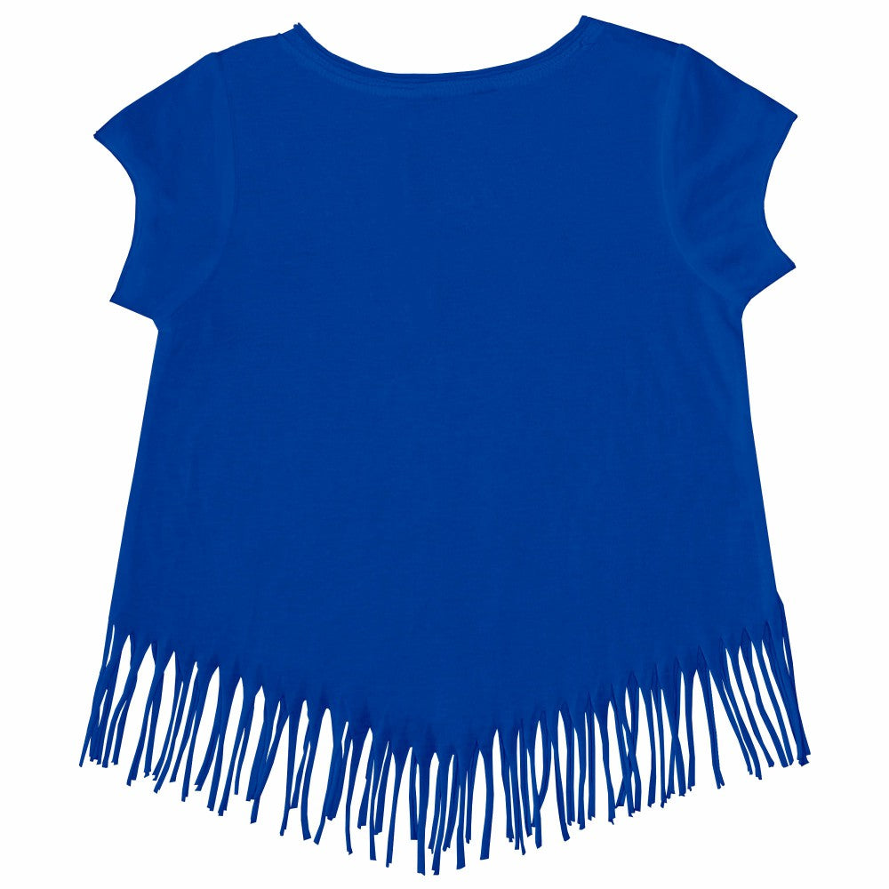 Los Angeles Dodgers Tiny Turnip Girls Youth Baseball Love Fringe T-Shirt - MLB