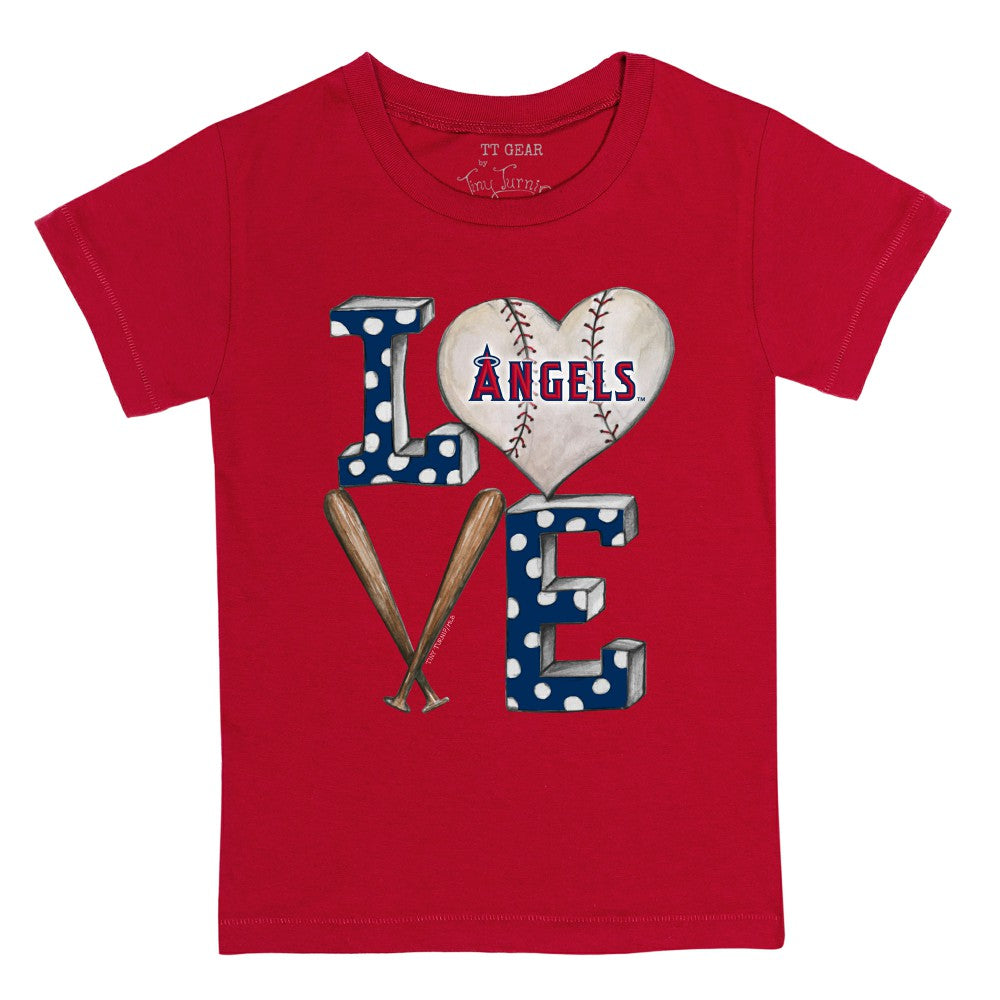 Los Angeles Angels Tiny Turnip Youth Baseball Love T-Shirt - MLB