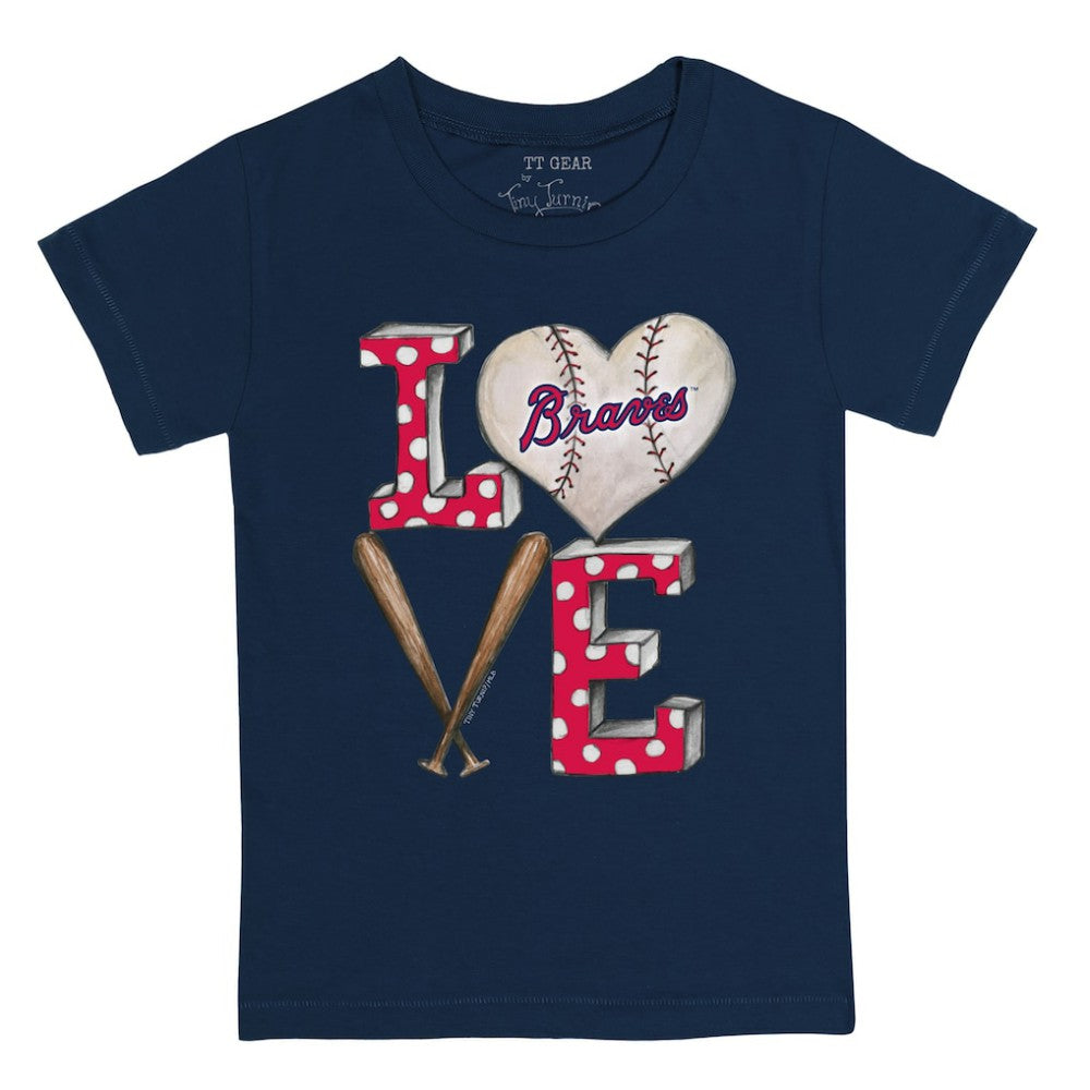 Atlanta Braves Tiny Turnip Youth Baseball Love T-Shirt - MLB