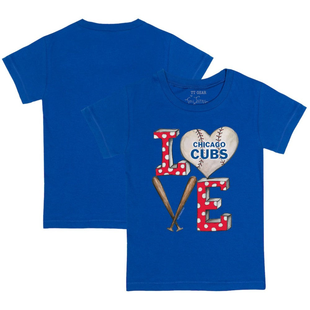 Chicago Cubs Tiny Turnip Youth Baseball Love T-Shirt - MLB